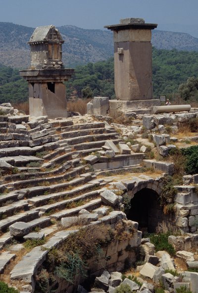 View of the Amphitheatre in Xanthos, Ancient Lycia by Roman